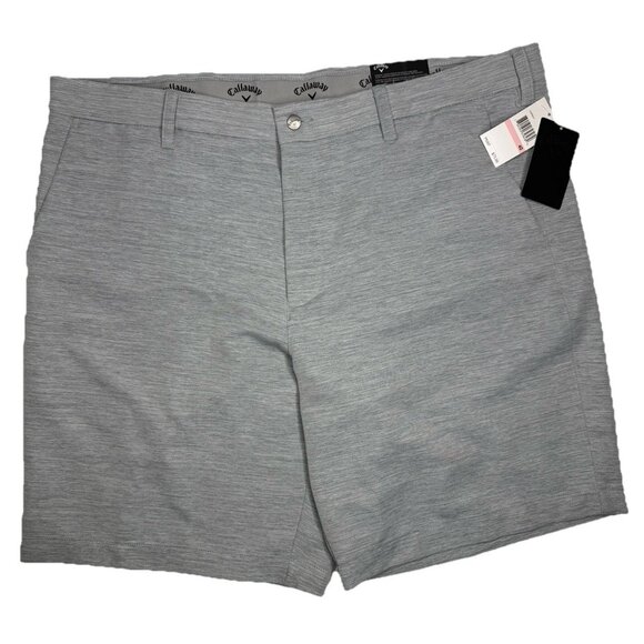 NWT Callaway Men's Golf Shorts Size 40 Gray Opti-Dri Stretch 9" Inseam UPF 50 - Picture 1 of 9
